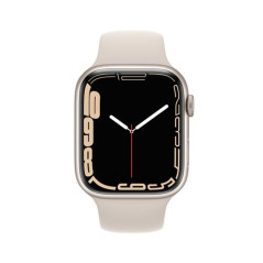 Apple Watch Series 7 GPS + Cellular, boîtier Aluminium Lumière Stellaire 41mm avec Bracelet Sport Lumière Stellaire