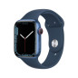 Apple Watch Series 7 GPS + Cellular, boîtier Aluminium Bleu 45mm avec Bracelet Sport Bleu Abysse Apple Watch Series 7 GPS + Cellular, boîtier Aluminium Bleu 45mm avec Bracelet Sport Bleu Abysse