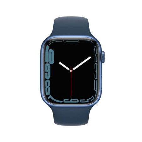 Apple Watch Series 7 GPS + Cellular, boîtier Aluminium Bleu 41mm avec Bracelet Sport Bleu Abysse