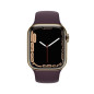 Apple Watch Series 7 GPS + Cellular, boîtier Acier Inoxydable Or 45mm avec Bracelet Cerise Noire Apple Watch Series 7 GPS + Cellular, boîtier Acier Inoxydable Or 45mm avec Bracelet Cerise Noire