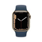 Apple Watch Series 7 GPS + Cellular, boîtier Acier Inoxydable Or 41mm avec Bracelet Bleu Abysse Apple Watch Series 7 GPS + Cellular, boîtier Acier Inoxydable Or 41mm avec Bracelet Bleu Abysse