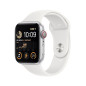 Apple Watch SE GPS + Cellular 2ème génération, boîtier Aluminium Argent 44mm avec Bracelet Sport Blanc Apple Watch SE GPS + Cellular 2ème génération, boîtier Aluminium Argent 44mm avec Bracelet Sport Blanc