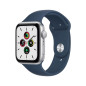 Apple Watch SE GPS, 44mm boitier aluminium argent avec bracelet sport bleu abysse Apple Watch SE GPS, 44mm boitier aluminium argent avec bracelet sport bleu abysse