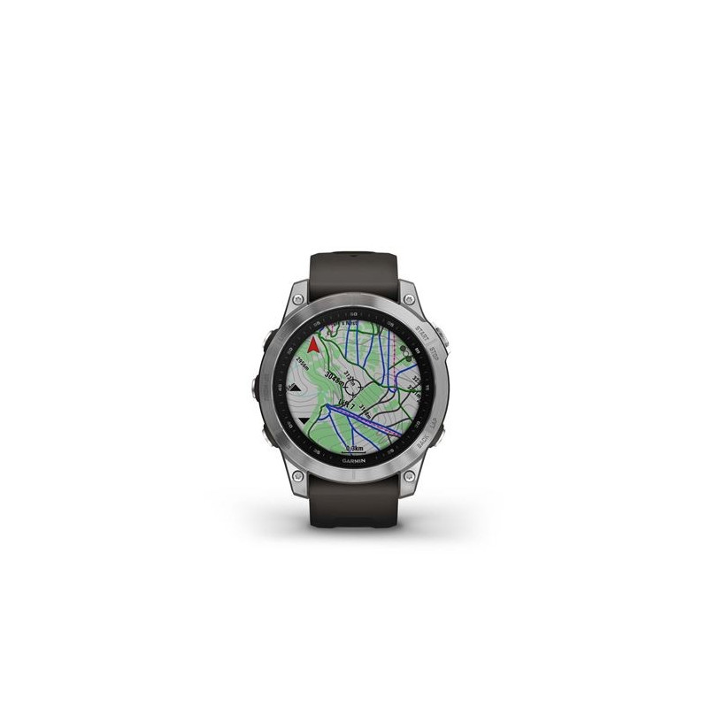 Garmin Fenix 7 Silver avec bracelet silicone Gris