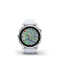 Garmin Fenix 7S Silver avec bracelet silicone Blanc Garmin Fenix 7S Silver avec bracelet silicone Blanc