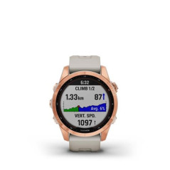 Garmin Fenix 7S Solar Rose Gold bracelet silicone Beige sable