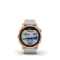 Garmin Fenix 7S Solar Rose Gold bracelet silicone Beige sable Garmin Fenix 7S Solar Rose Gold bracelet silicone Beige sable