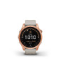Garmin Fenix 7S Solar Rose Gold bracelet silicone Beige sable Garmin Fenix 7S Solar Rose Gold bracelet silicone Beige sable