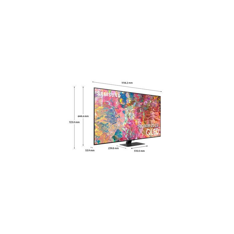 TV QLED Samsung QE50Q80BAT 50" 4K UHD Smart TV Argent Carbone