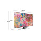 TV QLED Samsung QE50Q80BAT 50" 4K UHD Smart TV Argent Carbone
