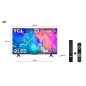 TV TCL 43C635 43'' QLED 4K UHD Smart TV Aluminium brossé 2022