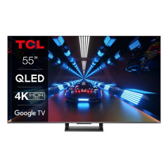 TV TCL 55C735 55'' QLED 4K UHD Smart TV Aluminium brossé 2022