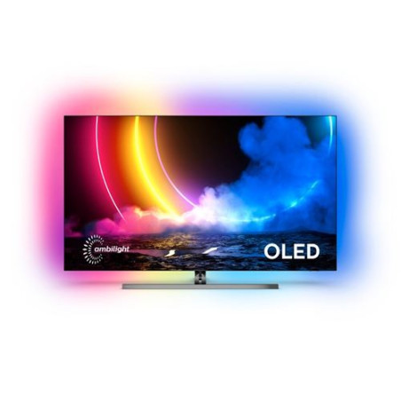 TV Philips Ambilight 55OLED856 55" 4K UHD OLED Android TV Gris métallique
