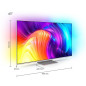 TV LED Philips Ambilight 43PUS8837/12 108 cm 4K UHD Android TV Argent clair 2022