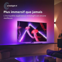 TV OLED Philips 55OLED887 139 cm Ambilight 4K UHD Android TV Metal chrome foncé