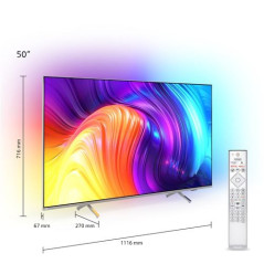 TV LED Philips Ambilight 50PUS8517/12 126 cm 4K UHD Android TV Gris anthracite 2022