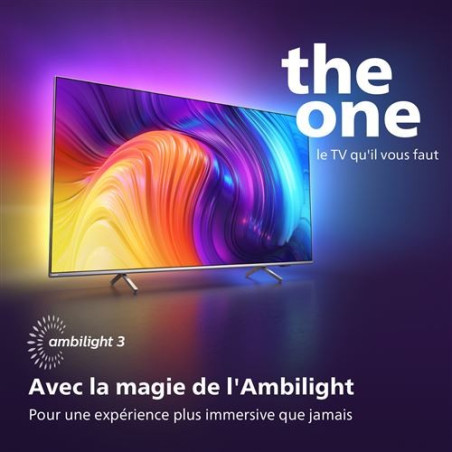 TV LED Philips Ambilight 86PUS8807/12 217 cm 4K UHD Android TV Argent clair 2022