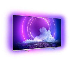 TV PHilips Ambilight 55PUS9206 55" 4K UHD LED Android TV Argent métallique
