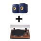 Enceintes actives Hifi connectées KEF LSX 2 Bleu (paire)+ Platine vinyle Teac TN-280BT-A3 Noyer Enceintes actives Hifi connectées KEF LSX 2 Bleu (paire)+ Platine vinyle Teac TN-280BT-A3 Noyer