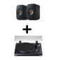 Enceintes actives Hifi connectées KEF LSX 2 Noir (paire) + Platine vinyle Teac TN-280BT-A3 Noir Enceintes actives Hifi connectées KEF LSX 2 Noir (paire) + Platine vinyle Teac TN-280BT-A3 Noir