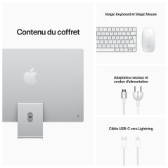 Apple iMac (2021) 24" 16 Go / 256 Go Argent (MGTF3FN/A-16GB)