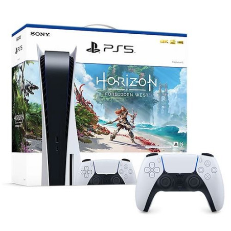 Pack Console Sony PS5 Standard + Horizon Forbidden West + Manette Dual Sense Blanc