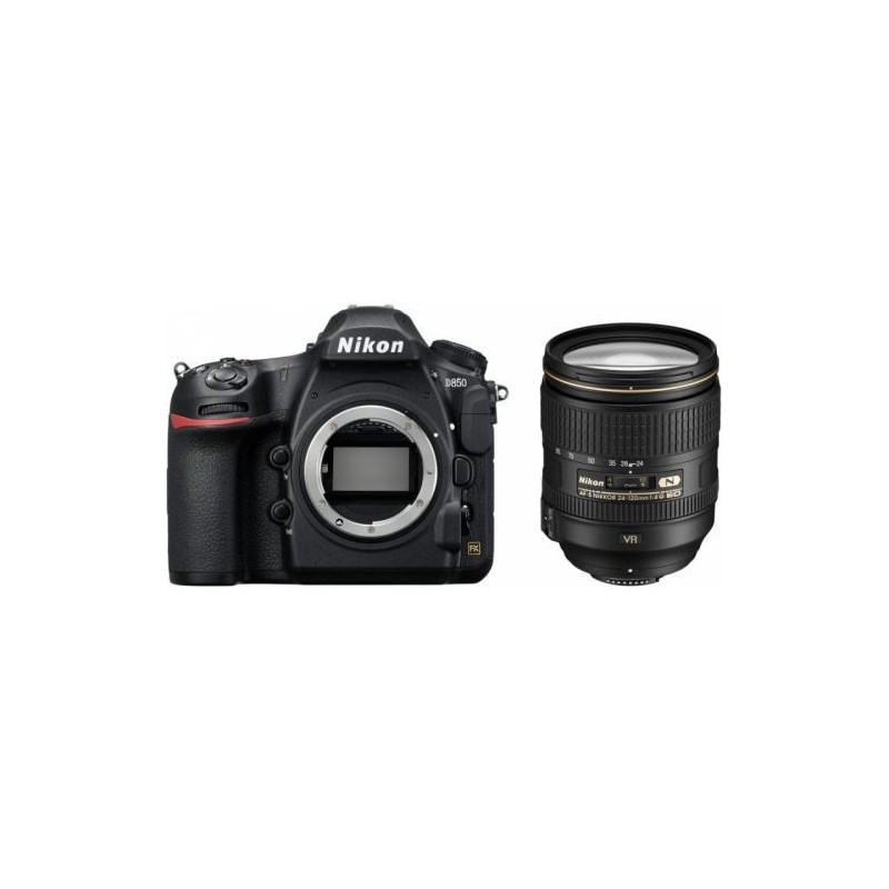 Appareil photo Reflex Nikon D850 Noir+ Objectif Nikkor AF-S 24-120mm f/4G ED VR