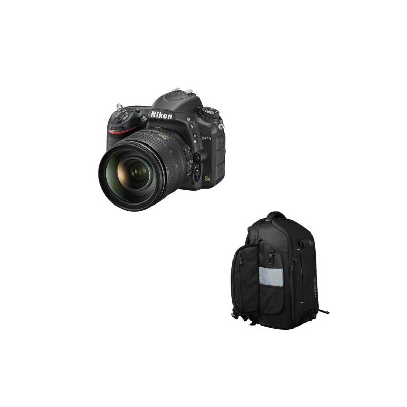 Reflex Nikon D750 WiFi Boîtier Nu + Objectif AF-S 24 -120 mm VR F/4 + Sac à dos Reflex Nikon D750 WiFi Boîtier Nu + Objectif AF-S 24 -120 mm VR F/4 + Sac à dos
