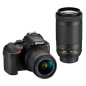 Appareil photo Reflex Nikon D5600 Noir + Objectif AF-P DX 18-55mm f/3,5-5,6 G VR + Objectif AF-P DX 70-300mm f/4,5-6,3 G ED VR