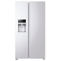 Refrigerateur americain HAIER REFRIGERATEUR SIDE BY SIDE HSR3918FIPW BLANC